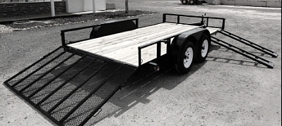 8x14 ATV trailer built from our 8x14 atv trailer plans.